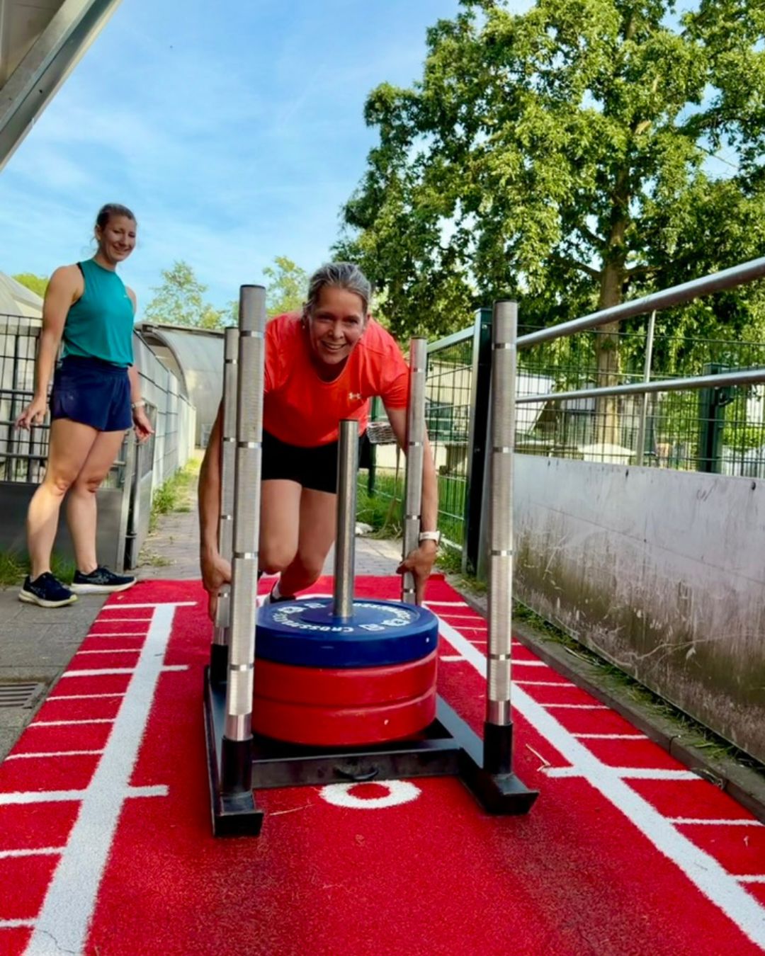 Body Rock deelnemer op de SkiErg